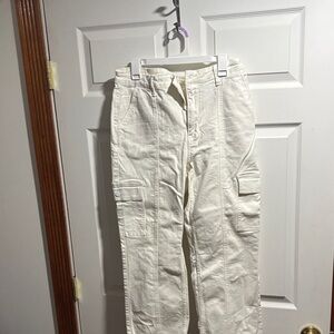 Judy Blue Cream Cargo Jeans - Women's Utility Style